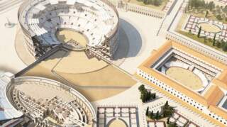 La escuela de gladiadores Ludus Magnus junto al Coliseo